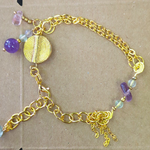 Goldfarbenes gliederarmband - goldfarbenes,